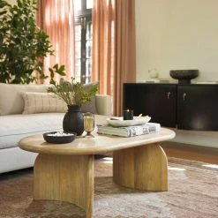 Lulu And Georgia Ada Oval Coffee Table, Natural Élan Byrd Collection
