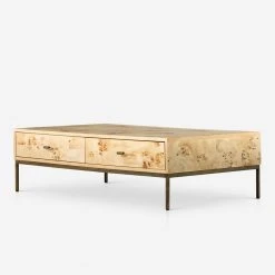 Lulu And Georgia Lorca Burl Wood Coffee Table