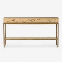 Lulu And Georgia Lorca Burl Wood Console Table