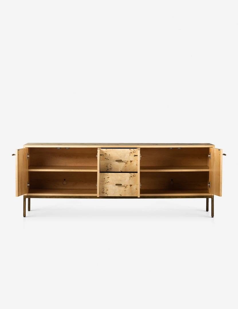 Lulu And Georgia Lorca Burl Wood Media Console 4 Lulu And Georgia Lorca Burl Wood Media Console