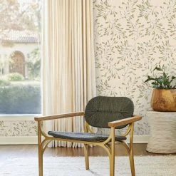 Lulu And Georgia Branch Wallpaper By Susan Hable Mossy Greens