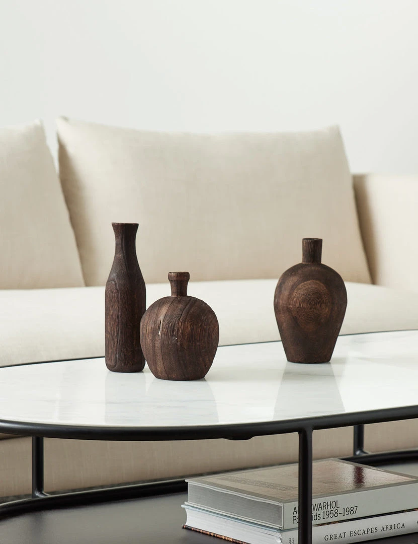 Lulu And Georgia Charlynn Wood Vases (Set Of 3) 3 Lulu And Georgia Charlynn Wood Vases (Set Of 3)