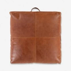 Lulu And Georgia Carlson Leather Floor Pillow Earth Tones