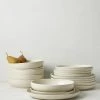 Lulu And Georgia Casafina Pacifica Dinnerware, Vanilla (18-Piece Set) Earth Tones