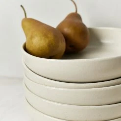 Lulu And Georgia Casafina Pacifica Dinnerware, Vanilla (18-Piece Set) Earth Tones