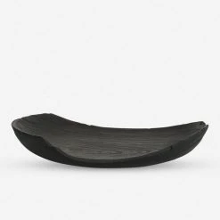 Lulu And Georgia Charred Zelkova Wood Plate, Small By Namu Home Goods Organic Harmony Collection