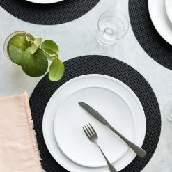 Lulu And Georgia Chilewich Basketweave Round Placemat (Set Of 4) Outdoor Collection
