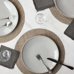 Lulu And Georgia Chilewich Basketweave Round Placemat (Set Of 4) Outdoor Collection