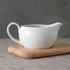 Lulu And Georgia Dine Sauce Boat + Oak Stand By LSA International New