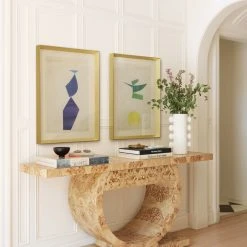 Lulu And Georgia Chloe Burl Wood Console Table