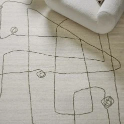 Lulu And Georgia Line Drawing Flatweave Rug By Sarah Sherman Samuel Sarah Sherman Samuel Collection