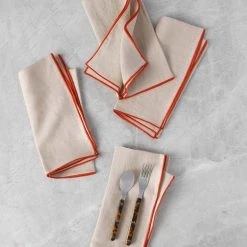 Lulu And Georgia Kitchen + Dining MADRE Linen Napkins (Set Of 4)