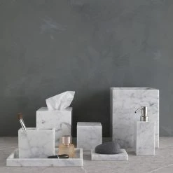 Lulu And Georgia New Marmol Bath Accessories By Kassatex