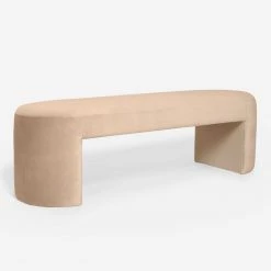 Lulu And Georgia Bouclé + Textural Fabric Mikhail Bench