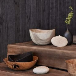 Lulu And Georgia Bleached Zelkova Wood With Wax Bowl By Namu Home Goods