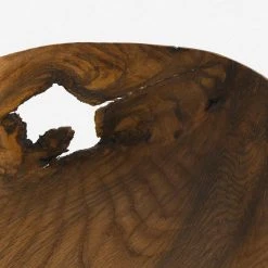 Lulu And Georgia Oiled Ash Shallow Bowl With Hole By Namu Home Goods