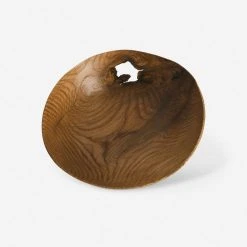 Lulu And Georgia Oiled Ash Shallow Bowl With Hole By Namu Home Goods