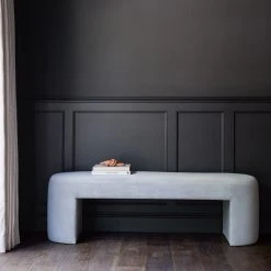 Lulu And Georgia Bouclé + Textural Fabric Mikhail Bench