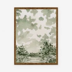 Lulu And Georgia Mossy Greens 'Sage Landscape' Print By Laurel-Dawn Latshaw