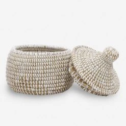 Lulu And Georgia Décor White Wishing Basket By Expedition Subsahara