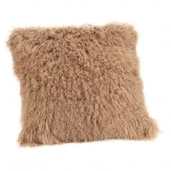 Lulu And Georgia Alda Shearling Pillow Earth Tones