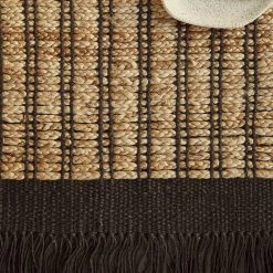Lulu And Georgia Bryn Jute Rug, Natural And Espresso Malene Barnett Kindred Collection