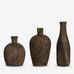 Lulu And Georgia Charlynn Wood Vases (Set Of 3) 10 Lulu And Georgia Charlynn Wood Vases (Set Of 3)
