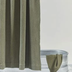 Lulu And Georgia Hawkins New York Simple Waffle Shower Curtain Bed + Bath