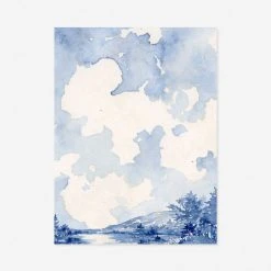 Lulu And Georgia 'Blue Landscape' Print By Laurel-Dawn Latshaw Walls