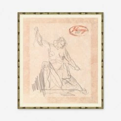 Lulu And Georgia Muted Pastels 'Statue Drawing' Print