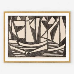 Lulu And Georgia 'Japanese Woodcuts - Boats' Print