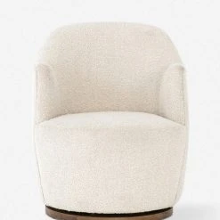 Lulu And Georgia Margie Swivel Chair Bouclé + Textural Fabric