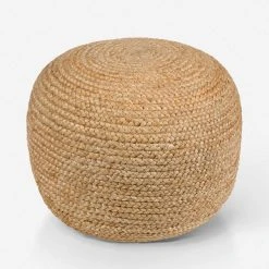 Lulu And Georgia Earth Tones Meghan Pouf, Natural