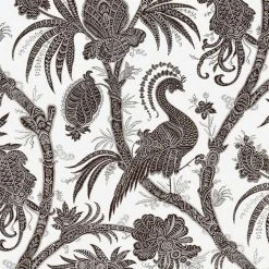 Lulu And Georgia Muted Pastels Scalamandre Balinese Peacock Wallpaper