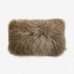Lulu And Georgia Albany Fur Lumbar Pillow, Natural
