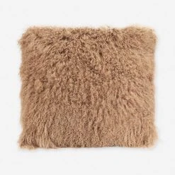 Lulu And Georgia Alda Shearling Pillow Earth Tones