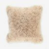 Lulu And Georgia Madison Cashmere Fur Pillow Bouclé + Textural Fabric